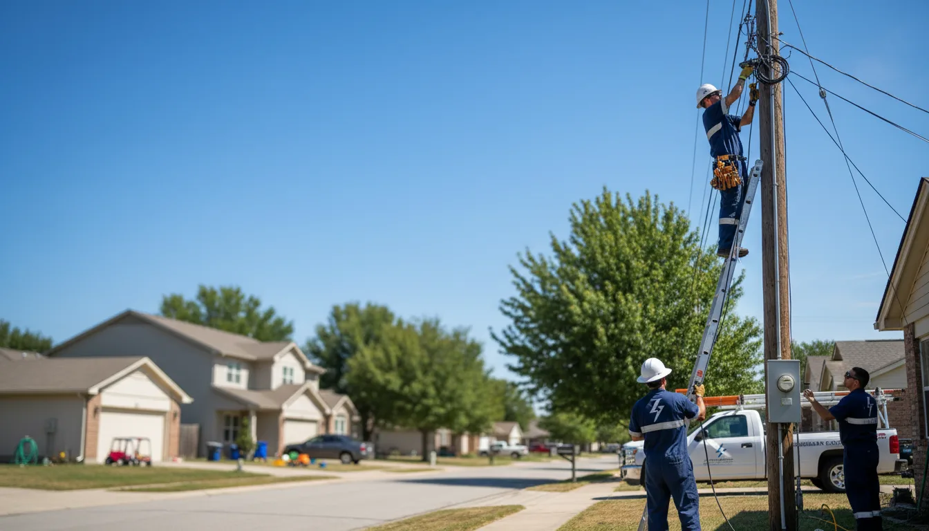 Residential electrician providing installation services in Oldfield, MO